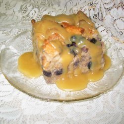 Apple Bread Pudding With Bourbon Maple Sauce