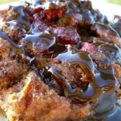 Chocolate Raspberry Banana Bread Pudding