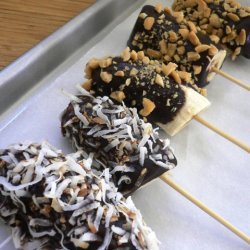 Chocolate Ganache Dipped Frozen Banana Pops