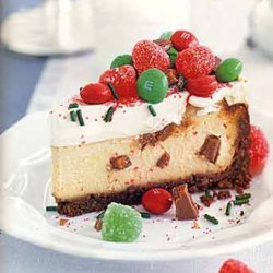 Christmas Cheesecake With English Toffee Filling