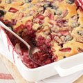 Mixed Berry Spoon Cake