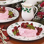 Chocolate-filled Raspberry Meringues