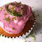 Lime Cupcakes With Prickly Pear Frosting