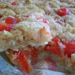 White Chocolate Maraschino Bars