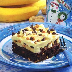 Banana Cream Brownie Dessert