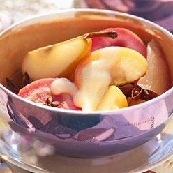 Autumn Fruits With Cinnamon Custard