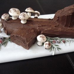 Kahlua Christmas Yule Log Cake