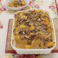 One Peachy Almond Crumble