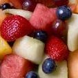 Frozen Fruit Salad In Stemmed Glasses