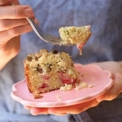 Strawberry Buckle with Lemon-Pistachio Streusel