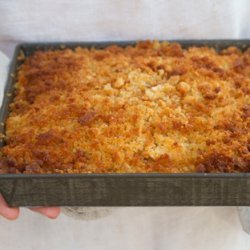 Apple Brown Betty with Sorghum Zabaglione