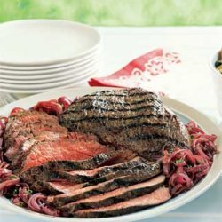 Barbecued Tri-Tip with Caramelized Red Onions