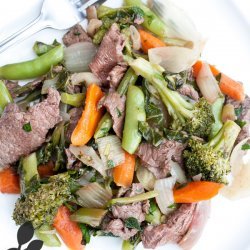 Beef Tenderloin with Spring Vegetables