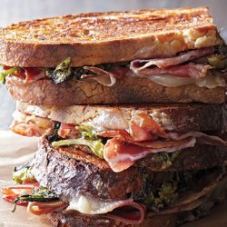 Pressed Coppa Sandwiches with Broccoli Rabe Pesto