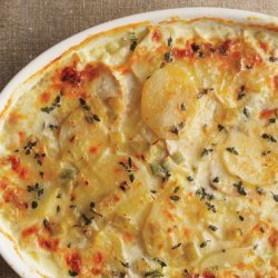 Potato & Celery Root Gratin with Leeks