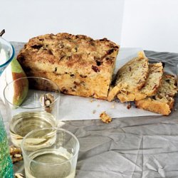 Bacon Cheddar Quick Bread with Dried Pears