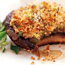 Mozzarella-Stuffed Grilled Portobellos with Balsamic Marinade