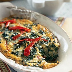 Spinach and Roasted Red Pepper Gratin