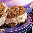 Oatmeal Cookie With Nectarine Ice Cream Sandwiches