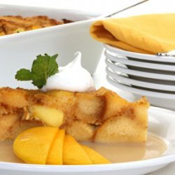 Mango Bread Pudding And Sauce