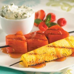 Grilled Watermelon With Honey Lime Syrup