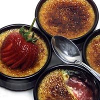 Organic Strawberry-rhubarb Creme Brulee