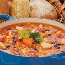 Southwestern Chicken Barley Soup