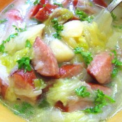 Creamy Kielbasa And Greens Soup