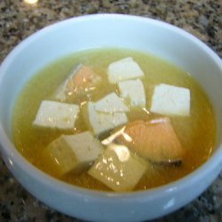Salmon Miso Soup With Toufu