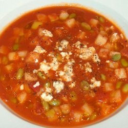Vine Ripened Tomato Soup With Edamame New Potatoes...