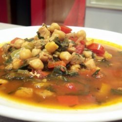 Smokey-spicy Spanish Soup With Dandelion Greens