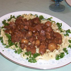 Beef Merlot With Noodles