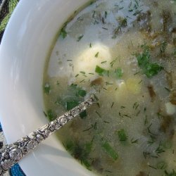 Spring Greens Cold Borscht