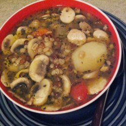 Barley Lentil Mushroom Soup