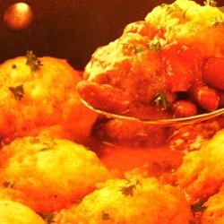 Chili Meatball Stew With Cornmeal Dumplings