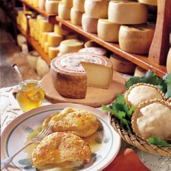 Fried Sweet Cheese Ravioli with Honey