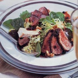 Duck Salad with Cheese Toasts and Port-Currant Sauce