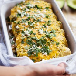 Squash Enchiladas with Tomatillo Sauce