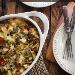 Wild-Mushroom Bread Pudding