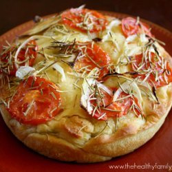 Focaccia with Chère and Green Onions