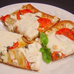 Garlicky Eggplant, Tomato and Basil Bobolis