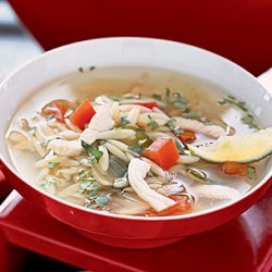 Yucatan-Style Chicken, Lime, and Orzo Soup