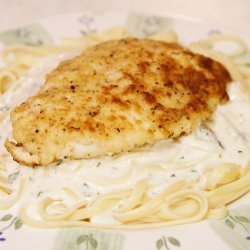 Fettucine with Chicken and Bell Pepper Cream Sauce