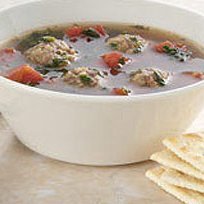 Hearty Meatball Spinach Soup