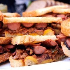 Hot Dog Chili Cheese Sandwich