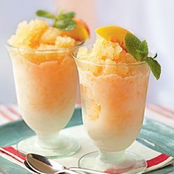 Spiked Peach Limeade Granita