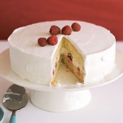 Tres Leches Cake with Raspberries