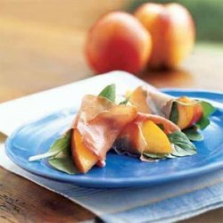 Nectarine, Prosciutto, and Arugula Bundles