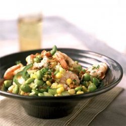 Edamame Succotash with Shrimp