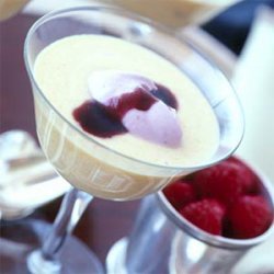 Chilled Georgia Peach Soup with Raspberry Cream